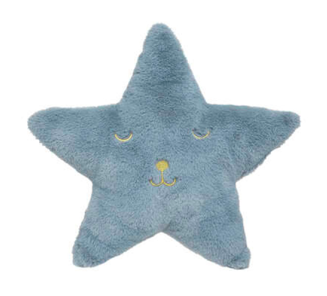 Pillow Blue Fur Star